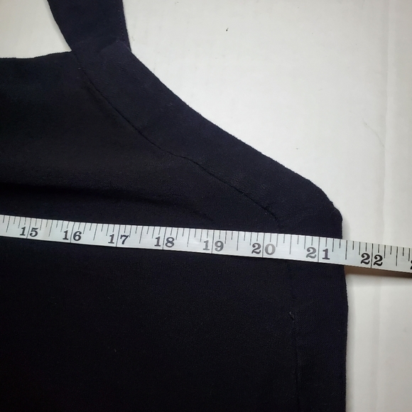 Eileen Fisher Stretch Crepe Dress Black Sz L - Picture 8 of 11